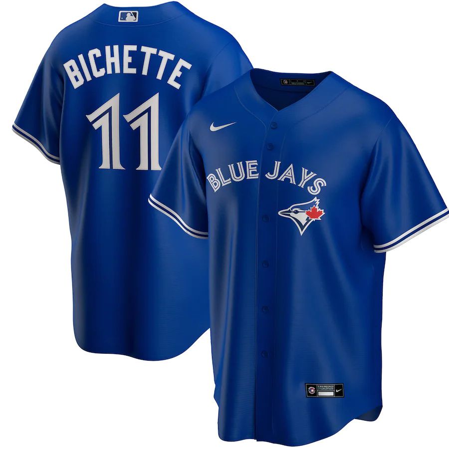 Mens Toronto Blue Jays #11 Bo Bichette Nike Royal Alternate Replica Player Name MLB Jerseys
